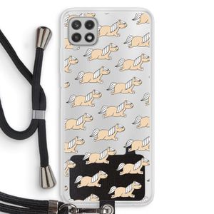 Ponys: Samsung Galaxy A22 4G Transparant Hoesje met koord
