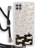 Ponys: Samsung Galaxy A22 4G Transparant Hoesje met koord