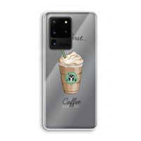 But first coffee: Samsung Galaxy S20 Ultra Transparant Hoesje
