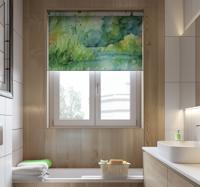 Abstract moeras raambekleding badkamer