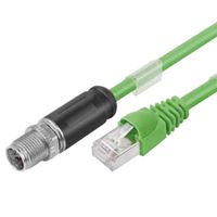 Binder 79 9723 050 08 M12 Sensorkabel | 8-Polige Afgeschermde| X-Code | Male - RJ45 | 5 meter