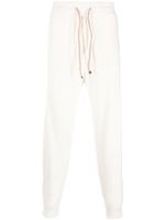 Brunello Cucinelli pantalon de jogging en cachemire à lien de resserrage - Blanc