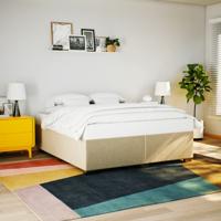 Bedframe zonder matras stof crèmekleurig 180x200 cm