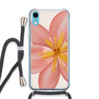 Pink Ellila Flower: iPhone XR Transparant Hoesje met koord