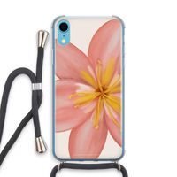 Pink Ellila Flower: iPhone XR Transparant Hoesje met koord