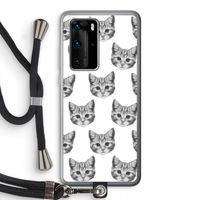 Kitten: Huawei P40 Pro Transparant Hoesje met koord