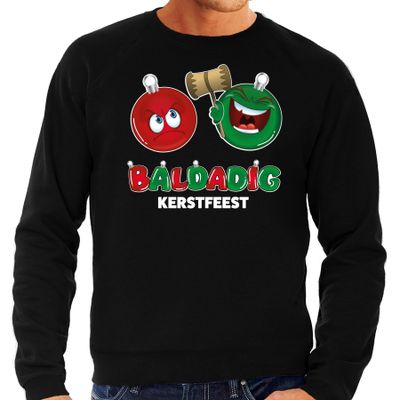 Foute Kersttrui/sweater voor heren - baldadig kerstfeest - zwart - brutaal/ontdeugend