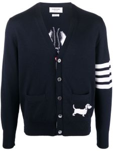 Thom Browne cardigan Hector Lobster à détail 4 bandes signature - Bleu