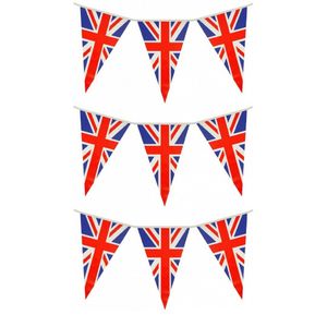 Set van 3x stuks union Jack/UK/Groot Brittanie vlaggenlijnen 7 meter