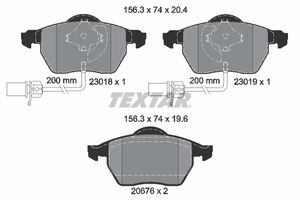 Remblokkenset, schijfrem TEXTAR, u.a. für Audi, VW, Skoda, Seat