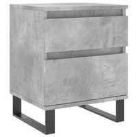 vidaXL Nachtkastje 40x35x50 cm bewerkt hout betongrijs - thumbnail