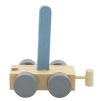JeP kids houten treinletter I-blauw