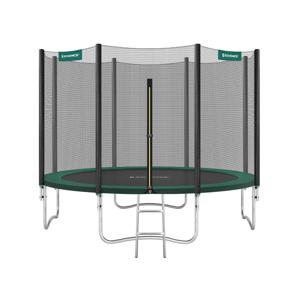 Trampoline met met veiligheidsnet beklede stangen, Groente / 366 cm