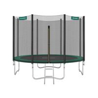 Trampoline met met veiligheidsnet beklede stangen, Groente / 366 cm