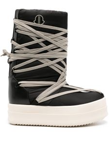 Moncler + Rick Owens bottes Bigrocks à design matelassé - Noir