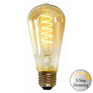 Freelight E27 7Watt Led Gold 64mm incl. Stappen Dimmer