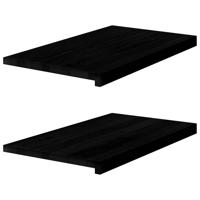 VidaXL Vensterbanken 2 st 70x40x2 cm massief eikenhout donkerbruin