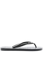 Roberto Cavalli tongs texturées à patch logo - Gris