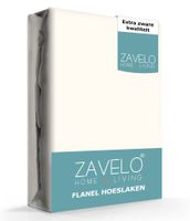 Zavelo Hoeslaken Flanel Crème-1-persoons (90x220 cm)