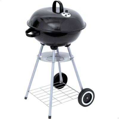 Kolenbarbecue met wielen Aktive Geëmailleerd metaal 46 x 89 x 46 cm Zwart