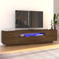 Tv-meubel met LED-verlichting 160x35x40 cm bruineikenkleurig - thumbnail