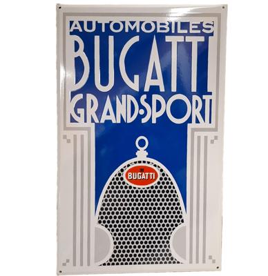 Automobiles Bugatti Grand Sport Emaille Bord - 74 x 46cm