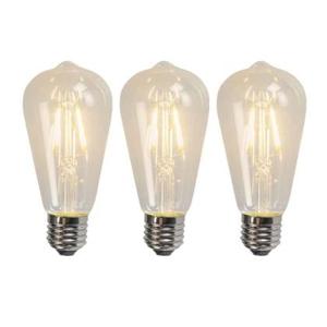 LUEDD Set van 3 E27 LED filament lamp ST64 4W 320 lm 2700K