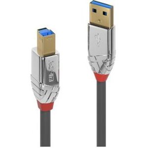 Lindy 36661 USB-kabel 1 m USB 3.2 Gen 1 (3.1 Gen 1) USB A USB B Chroom, Grijs