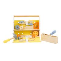Classic World houten gereedschapskist modern, 27dlg.