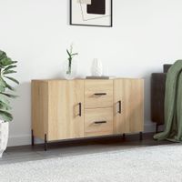 Dressoir 100x36x60 cm bewerkt hout sonoma eikenkleurig - thumbnail