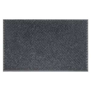 Tragar deurmat van volledig rubber met antislip 40 x 60 cm grijs