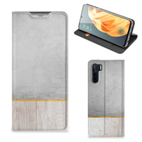 OPPO Reno3 | A91 Book Wallet Case Wood Concrete - thumbnail