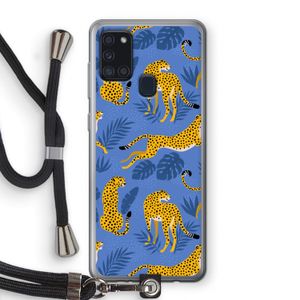 Luipaard: Samsung Galaxy A21s Transparant Hoesje met koord