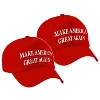 2x stuks make America great again / Donald Trump verkleed pet volwassenen