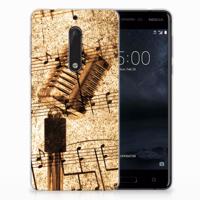 Nokia 5 | Siliconen hoesje | met foto Bladmuziek