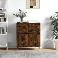 Dressoir 60x35x70 cm bewerkt hout gerookt eikenkleurig