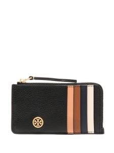 Tory Burch portefeuille zippé Robinson à design colour block - Noir