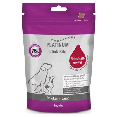 PLATINUM Click-Bits Chicken+Lamb - traktatie voor hond - 150g