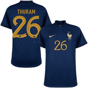 Frankrijk Shirt Thuis 2022-2023 + Thuram 26
