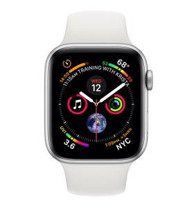 Apple Watch Series 4 OLED 44 mm Digitaal 368 x 448 Pixels Touchscreen Zilver Wifi GPS