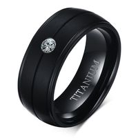 Mendes herenring Titanium Black Zircon Mendes herenring Titanium Black Zircon
