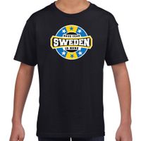 Have fear Sweden is here / Zweden supporter t-shirt zwart voor kids