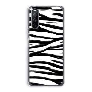 Zebra pattern: Sony Xperia 10 III Transparant Hoesje