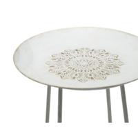 Bijzettafel Home ESPRIT Wit Gouden 48 x 48 x 66 cm
