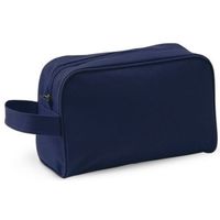 Handbagage toilettas navy met handvat 21,5 cm voor heren/dames - thumbnail