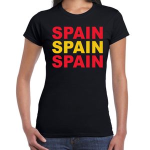 Spain / Spanje fan t-shirt zwart voor dames