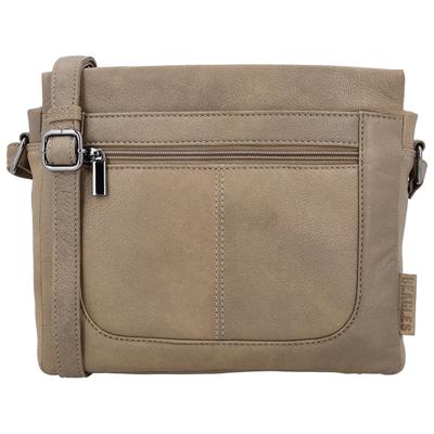 Beagles Leather Schoudertas Benidorm Taupe