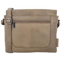 Beagles Leather Schoudertas Benidorm Taupe