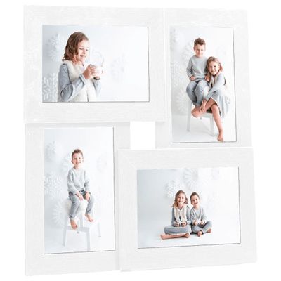 VidaXL Fotolijst voor 4x(13x18 cm) foto mdf wit