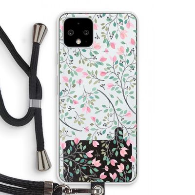 Sierlijke bloemen: Pixel 4 Transparant Hoesje met koord